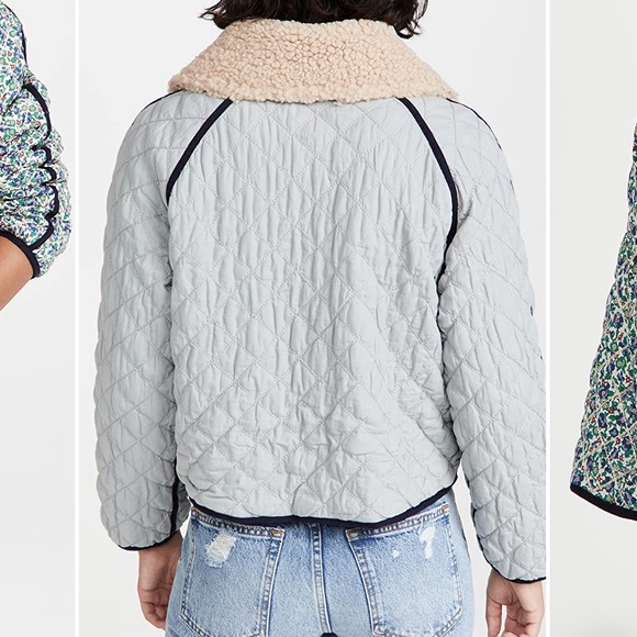 The Great. Reversible Quilted Jacket Sz 2/M - Picture 5 of 11